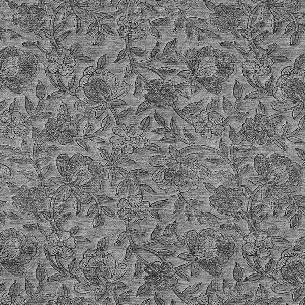 HomeRoots 9' Gray Floral Area Rug – Durable, Washable Design for Indoor & Outdoor Spaces, Stain Resistant & Stylish 9' X 12' 586274