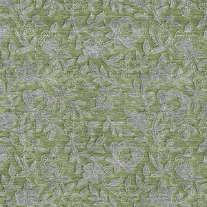 Homeroots 3' Elegant Blue Gray Charcoal Floral Washable Area Rug For Indoor Or Outdoor Spaces, Durable Design 8' X 10' Polyester 586285