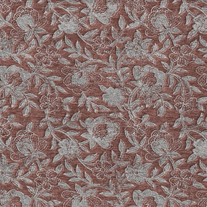 Homeroots 3' Elegant Blue Gray Charcoal Floral Washable Area Rug For Indoor Or Outdoor Spaces, Durable Design 9' X 12' Polyester 586292