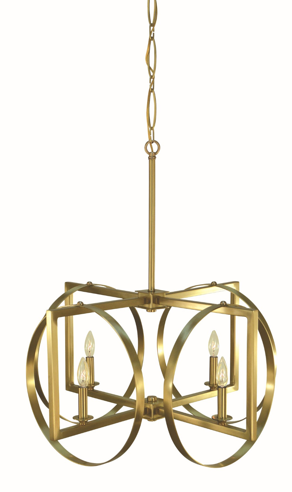 Framburg 6-light Exquisite Brushed Brass Vivian Dining Chandelier With Crystal Accents - Handcrafted Elegance Brushed Brass Metal 5660 Br
