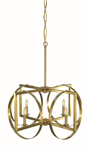 Framburg 6-light Exquisite Brushed Brass Vivian Dining Chandelier With Crystal Accents - Handcrafted Elegance Brushed Brass Metal 5660 Br