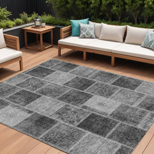 Homeroots 3' Brown Beige And Taupe Patchwork Washable Area Rug - Perfect For Indoor And Outdoor Spaces! 10' X 14' Polyester 586317
