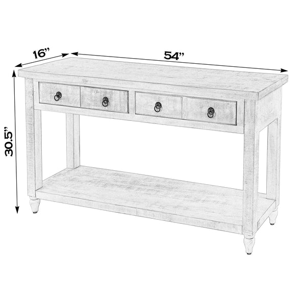 Butler Specialty Dorothy Console Table - Artistic Solid Wood Design With 2 Drawers And Open Shelf For Modern Living Spaces Gray Mango,Iron 5863329-butler