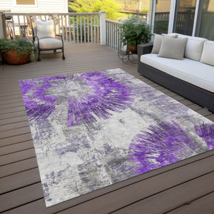 Homeroots 3' Artichoke Green Gray Charcoal Abstract Washable Area Rug For Indoor Outdoor Spaces, Durable Comfort 3' X 5' Polyester 586354