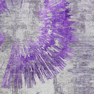 Homeroots 3' Artichoke Green Gray Charcoal Abstract Washable Area Rug For Indoor Outdoor Spaces, Durable Comfort 8' X 10' Polyester 586357