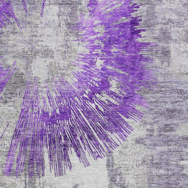 Homeroots 3' Artichoke Green Gray Charcoal Abstract Washable Area Rug For Indoor Outdoor Spaces, Durable Comfort 8' X 10' Polyester 586357