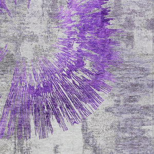 Homeroots 3' Artichoke Green Gray Charcoal Abstract Washable Area Rug For Indoor Outdoor Spaces, Durable Comfort 9' X 12' Polyester 586358