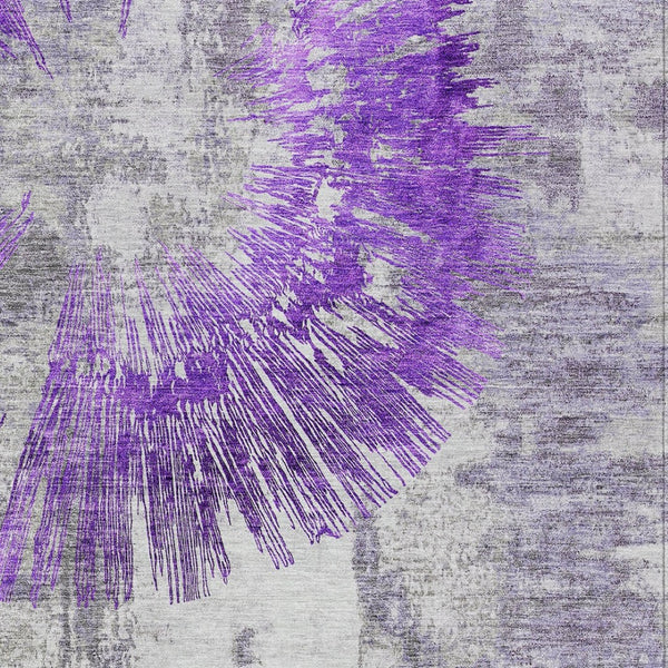 Homeroots 3' Artichoke Green Gray Charcoal Abstract Washable Area Rug For Indoor Outdoor Spaces, Durable Comfort 9' X 12' Polyester 586358