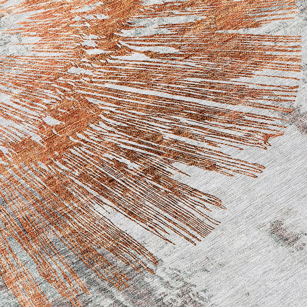 Homeroots 3' Artichoke Green Gray Charcoal Abstract Washable Area Rug For Indoor Outdoor Spaces, Durable Comfort 3' X 5' Polyester 586372