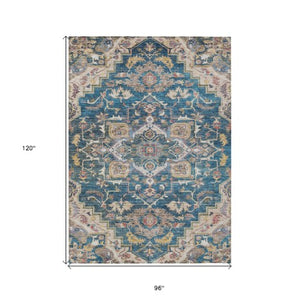 Homeroots 3' Durable Brown Beige Taupe Oriental Washable Area Rug For Indoor And Outdoor Spaces, 36" X 60" 8' X 10' Polyester 586387