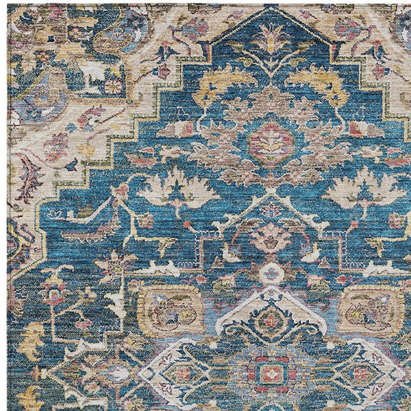 Homeroots 3' Durable Brown Beige Taupe Oriental Washable Area Rug For Indoor And Outdoor Spaces, 36" X 60" 10' X 14' Polyester 586389