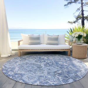Homeroots 3' Durable Brown Beige Taupe Oriental Washable Area Rug For Indoor And Outdoor Spaces, 36" X 60" 8' Round Polyester 586392