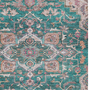 Homeroots 3' Durable Brown Beige Taupe Oriental Washable Area Rug For Indoor And Outdoor Spaces, 36" X 60" 5' X 8' Polyester 586397