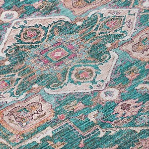 Homeroots 3' Durable Brown Beige Taupe Oriental Washable Area Rug For Indoor And Outdoor Spaces, 36" X 60" 8' Round Polyester 586398