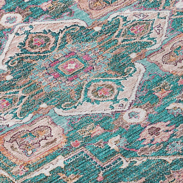 Homeroots 3' Durable Brown Beige Taupe Oriental Washable Area Rug For Indoor And Outdoor Spaces, 36" X 60" 8' Round Polyester 586398