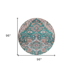 Homeroots 3' Durable Brown Beige Taupe Oriental Washable Area Rug For Indoor And Outdoor Spaces, 36" X 60" 8' Round Polyester 586398