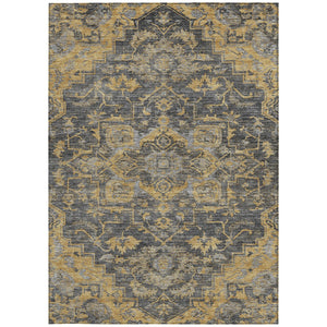 Homeroots 3' Durable Brown Beige Taupe Oriental Washable Area Rug For Indoor And Outdoor Spaces, 36" X 60" 3' X 5' Polyester 586402