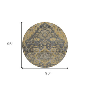 Homeroots 3' Durable Brown Beige Taupe Oriental Washable Area Rug For Indoor And Outdoor Spaces, 36" X 60" 8' Round Polyester 586404