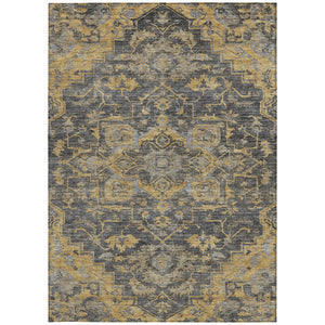 Homeroots 3' Durable Brown Beige Taupe Oriental Washable Area Rug For Indoor And Outdoor Spaces, 36" X 60" 8' X 10' Polyester 586405