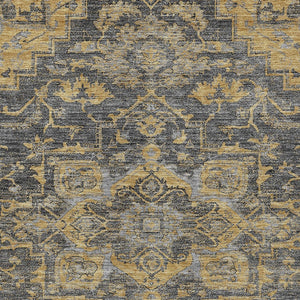 Homeroots 3' Durable Brown Beige Taupe Oriental Washable Area Rug For Indoor And Outdoor Spaces, 36" X 60" 8' X 10' Polyester 586405