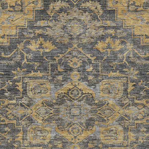 Homeroots 3' Durable Brown Beige Taupe Oriental Washable Area Rug For Indoor And Outdoor Spaces, 36" X 60" 8' X 10' Polyester 586405
