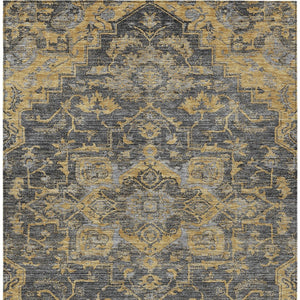 Homeroots 3' Durable Brown Beige Taupe Oriental Washable Area Rug For Indoor And Outdoor Spaces, 36" X 60" 10' X 14' Polyester 586407