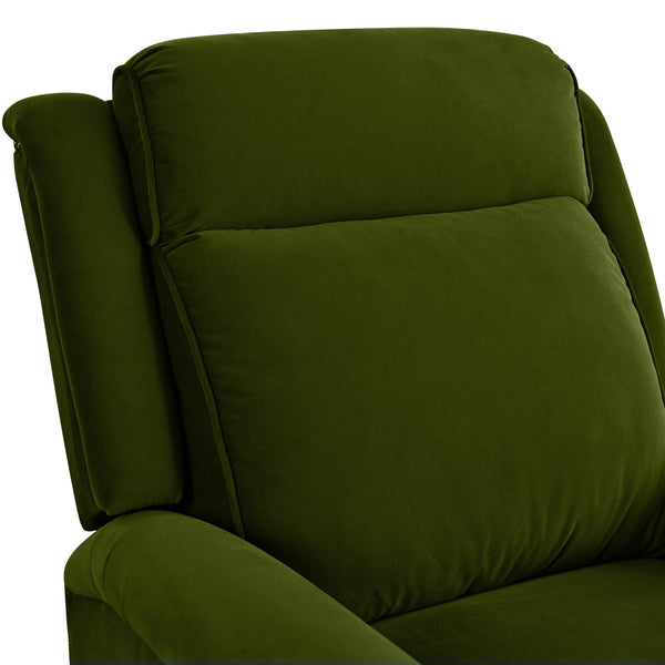 English Elm Christopher Knight Home® - 360° Swivel Recliner Plush Velvet Manual Rocker with Infinite Recline Support for Living Room Comfort Green N763P202666E