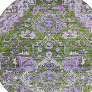 Homeroots 3' Durable Brown Beige Taupe Oriental Washable Area Rug For Indoor And Outdoor Spaces, 36" X 60" 8' Round Polyester 586410