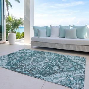 Homeroots 3' Durable Brown Beige Taupe Oriental Washable Area Rug For Indoor And Outdoor Spaces, 36" X 60" 5' X 8' Polyester 586415