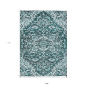 Homeroots 3' Durable Brown Beige Taupe Oriental Washable Area Rug For Indoor And Outdoor Spaces, 36" X 60" 9' X 12' Polyester 586418