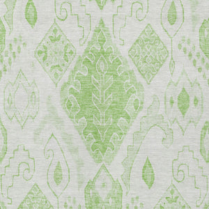 Homeroots 3' Inviting Artichoke Green Mint Ivory Moroccan Washable Area Rug For Indoor & Outdoor Spaces 3' X 5' Polyester 586444