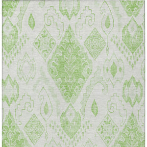 Homeroots 3' Inviting Artichoke Green Mint Ivory Moroccan Washable Area Rug For Indoor & Outdoor Spaces 10' X 14' Polyester 586449