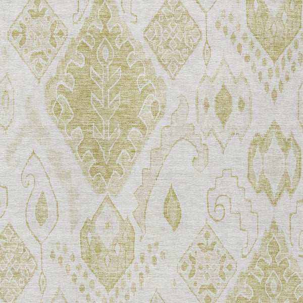 Homeroots 3' Inviting Artichoke Green Mint Ivory Moroccan Washable Area Rug For Indoor & Outdoor Spaces 3' X 5' Polyester 586450