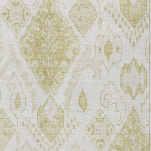 Homeroots 3' Inviting Artichoke Green Mint Ivory Moroccan Washable Area Rug For Indoor & Outdoor Spaces 5' X 8' Polyester 586451