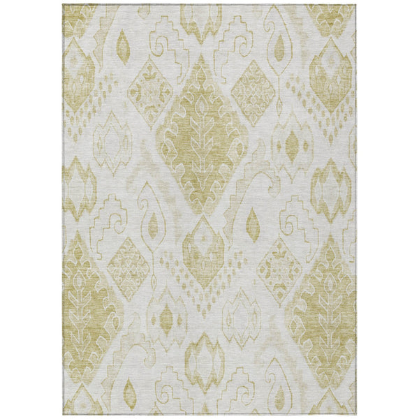 Homeroots 3' Inviting Artichoke Green Mint Ivory Moroccan Washable Area Rug For Indoor & Outdoor Spaces 9' X 12' Polyester 586454