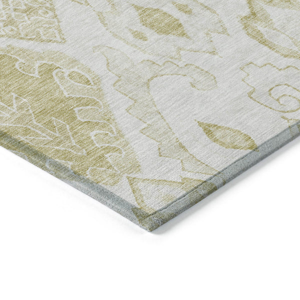 Homeroots 3' Inviting Artichoke Green Mint Ivory Moroccan Washable Area Rug For Indoor & Outdoor Spaces 10' X 14' Polyester 586455
