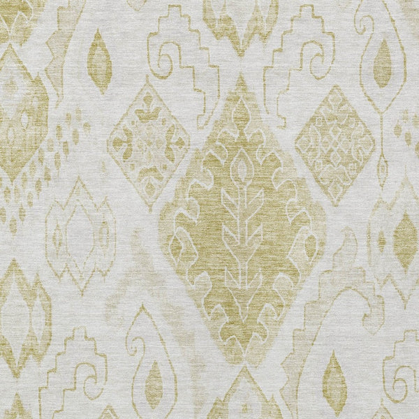 Homeroots 3' Inviting Artichoke Green Mint Ivory Moroccan Washable Area Rug For Indoor & Outdoor Spaces 10' X 14' Polyester 586455