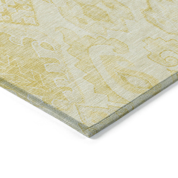 Homeroots 3' Inviting Artichoke Green Mint Ivory Moroccan Washable Area Rug For Indoor & Outdoor Spaces 3' X 5' Polyester 586462