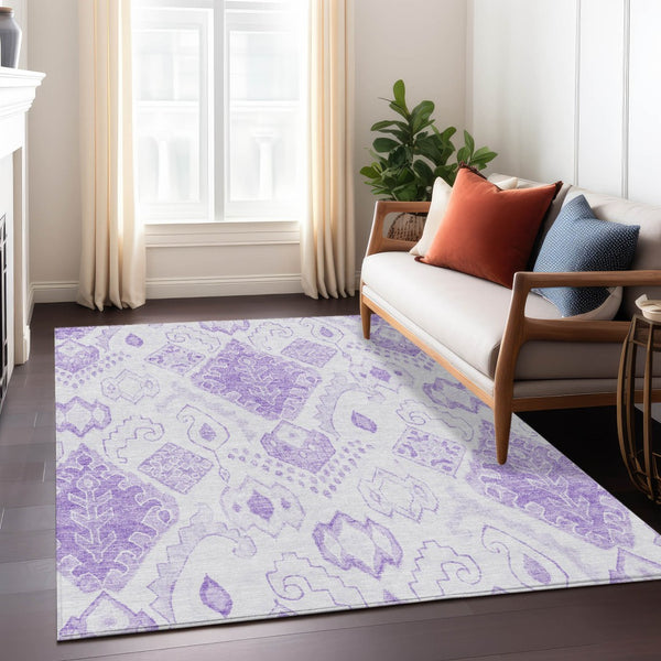 Homeroots 3' Inviting Artichoke Green Mint Ivory Moroccan Washable Area Rug For Indoor & Outdoor Spaces 5' X 8' Polyester 586469