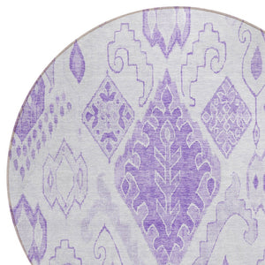 Homeroots 3' Inviting Artichoke Green Mint Ivory Moroccan Washable Area Rug For Indoor & Outdoor Spaces 8' Round Polyester 586470