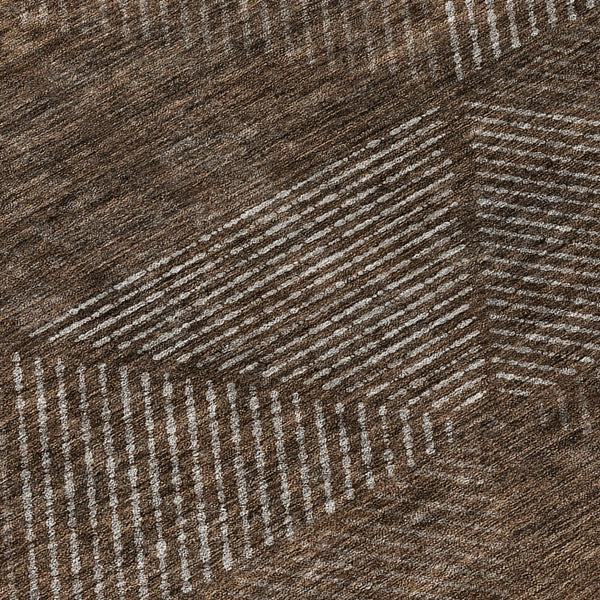 Homeroots 3' Geometric Washable Indoor Outdoor Area Rug In Artichoke And Fern Green For Stylish Spaces 8' Round Polyester 586494