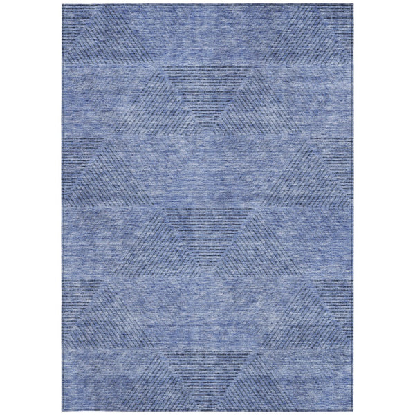 Homeroots 3' Geometric Washable Indoor Outdoor Area Rug In Artichoke And Fern Green For Stylish Spaces 5' X 8' Polyester 586499