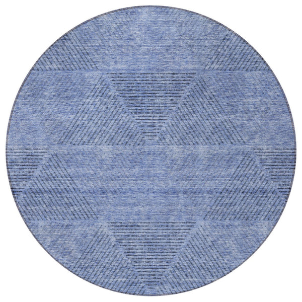 Homeroots 3' Geometric Washable Indoor Outdoor Area Rug In Artichoke And Fern Green For Stylish Spaces 8' Round Polyester 586500