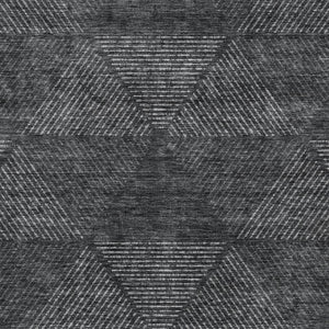 Homeroots 3' Geometric Washable Indoor Outdoor Area Rug In Artichoke And Fern Green For Stylish Spaces 5' X 8' Polyester 586505