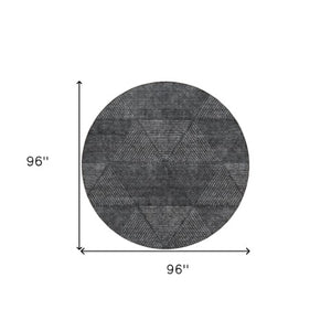 Homeroots 3' Geometric Washable Indoor Outdoor Area Rug In Artichoke And Fern Green For Stylish Spaces 8' Round Polyester 586506