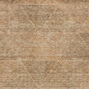 Homeroots 3' Geometric Washable Indoor Outdoor Area Rug In Artichoke And Fern Green For Stylish Spaces 5' X 8' Polyester 586511