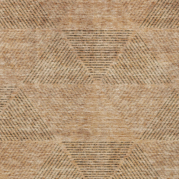 Homeroots 3' Geometric Washable Indoor Outdoor Area Rug In Artichoke And Fern Green For Stylish Spaces 8' X 10' Polyester 586513