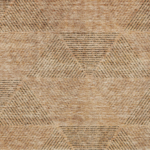 Homeroots 3' Geometric Washable Indoor Outdoor Area Rug In Artichoke And Fern Green For Stylish Spaces 9' X 12' Polyester 586514