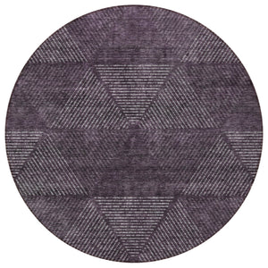 Homeroots 3' Geometric Washable Indoor Outdoor Area Rug In Artichoke And Fern Green For Stylish Spaces 8' Round Polyester 586518