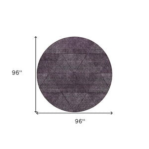 Homeroots 3' Geometric Washable Indoor Outdoor Area Rug In Artichoke And Fern Green For Stylish Spaces 8' Round Polyester 586518